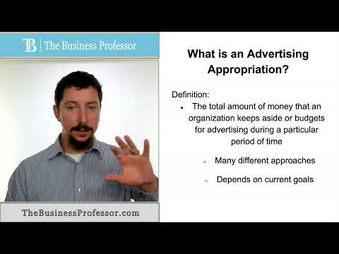 Advertising Appropriation – Marketing