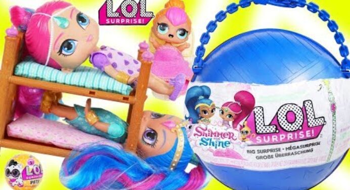 LOL Surprise Dolls Open GIANT Shimmer and Shine Big Surprise Ball - DIY Customized Toy