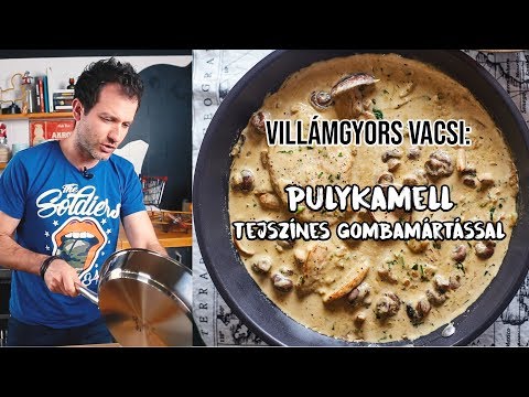 20 perces vacsi: pulykasteak tejszínes gombamártással