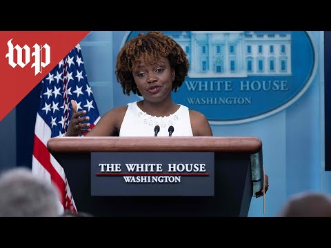 WATCH: Karine Jean-Pierre holds first news conference as White House press secretary