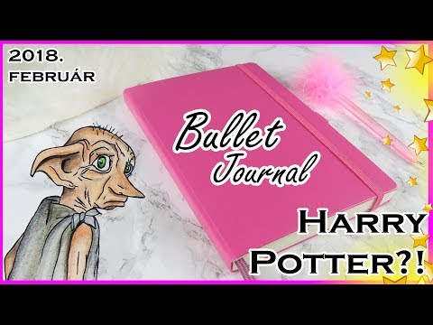 BULLET JOURNAL (MAGYAR) #2 | HARRY POTTER stílusban! 2018. FEBRUÁR DIY | ESZTERGÁLYOS VIKTÓRIA