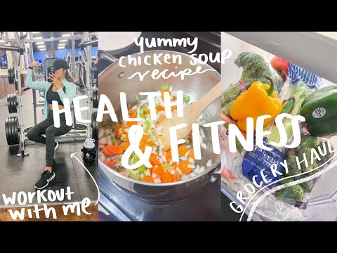 HEALTH + FITNESS COMEBACK VLOG | healthy grocery shopping + haul, gym, healthy habits, etc