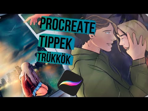 Procreate tippek, trükkök kezdőknek! Digitális rajzolás! + Haj rajzhoz egyedi ecset készítése!