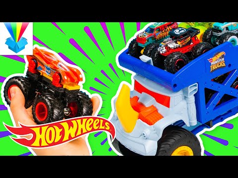 Kicsomi – ⚽ Csocsó ⚽: 🎁 Hot Wheels Monster Truck Rino + Szörnykészítő 😎