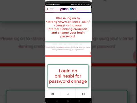 Please log on to onlinesbi using your internet Banking credential and change your login password