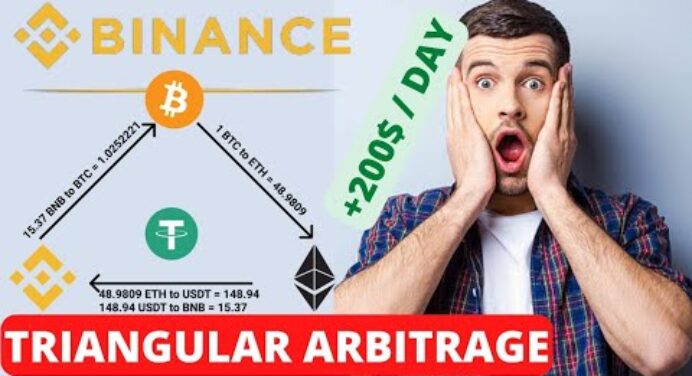 arbitrage trading || this crypto triangular arbitrage makes me $200/day