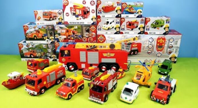 Fireman Sam Unboxing Fire Truck Toys Firefighter Sam Toy Kids Playing Hero Jupiter Fire Station