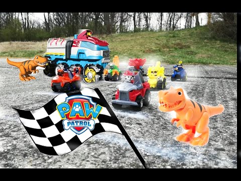 Paw Patrol Dino Cars Race (Mancs őrjárat Dínós autók versenye)