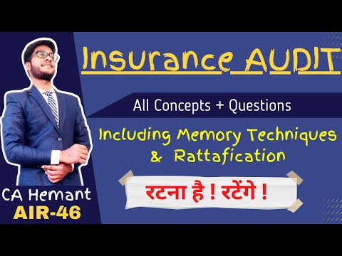 Insurance Audit | CA Final Revision cum Free Fastrack