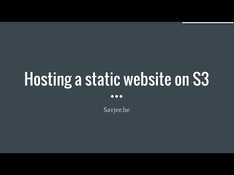 Hosting a static website on Amazon S3 (AWS howto)