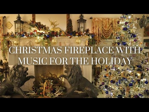 Christmas Music Fireplace Screensaver 2022  // My Take On Home & Garden