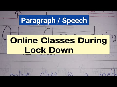 Speech on Online classes during Lock down// Paragraph on Online education