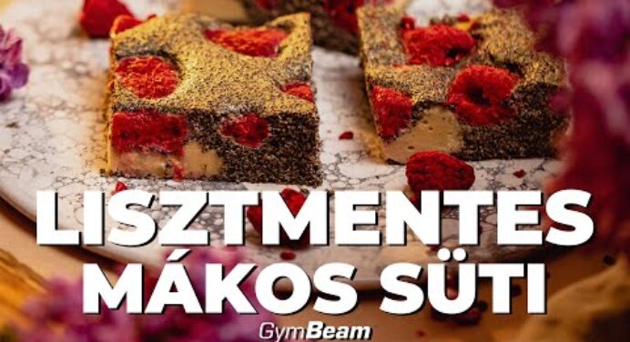 Lisztmentes mákos süti lágy túrós töltelékkel l Fitness receptek l GymBeam
