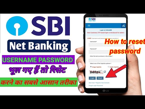 How to reset sbi internet banking password | Username Password reset kaise kare