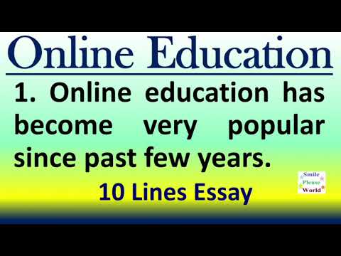 10 lines essay on Online education | online classes essay | short essay on online learning