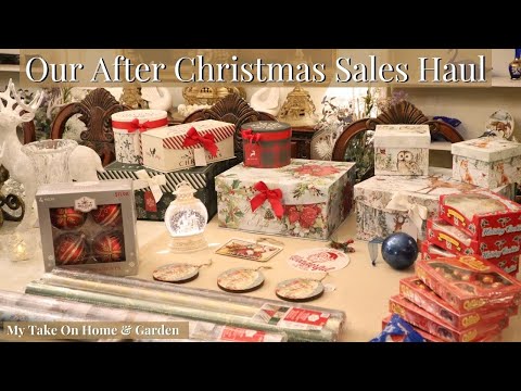 After Christmas Shopping Haul & Sales Finds Boxes Ornaments Paper