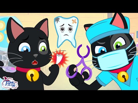 Misifu macskának fáj a foga 🦷 Doktor Tatty a segítségére siet | Oktatási rajzfilmek