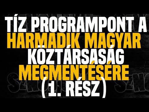 Tíz programpont a harmadik magyar köztársaság megmentésére (1. rész) – Sznobjektív [#27]