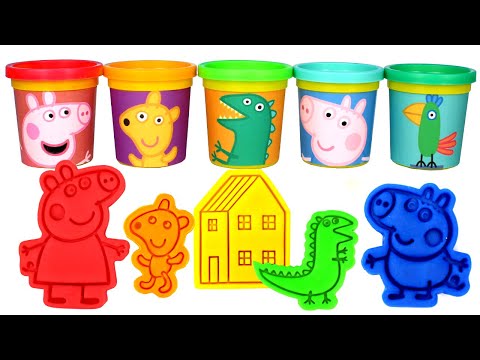 Learn ABC Peppa Pig and George Play Doh How to Spell Words for Children