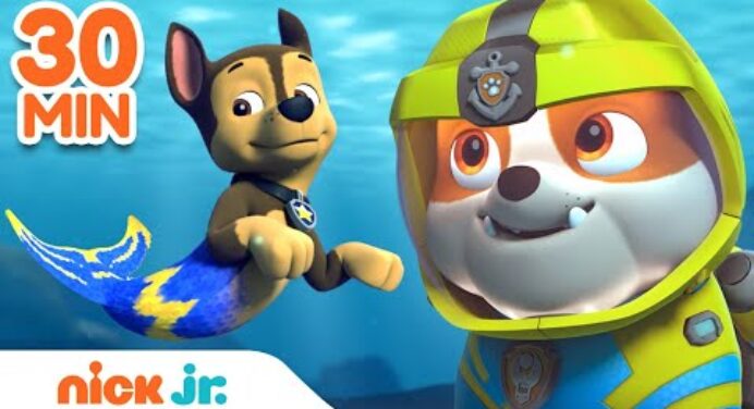 PAW Patrol Water Rescues! w/ Rubble & Chase 🌊 | 30 Minute Compilation | Nick Jr.