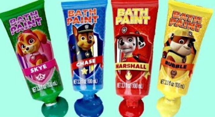 Bath Hygiene with Paw Patrol Paddlin' Pups Paint Activity for Kids