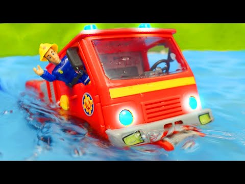A Toy Fire Truck gets Rescued from the Lake