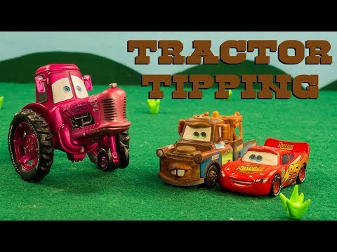 Mater & Lightning McQueen GO Tractor Tipping Disney Pixar Cars “Tractors is Dumb”