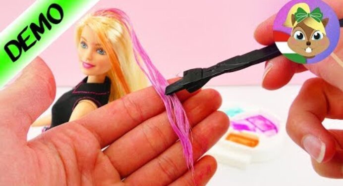 Barbie Mix ’N Color | hajszínvarázslás | Barbie új stílusa | klassz kinézet színes hajtincsekkel