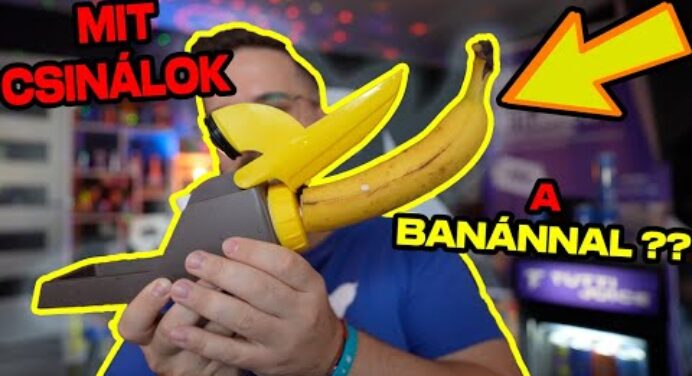 MIT CSINÁLOK EZZEL A BANÁNNAL ?! 🍌 | Kinga VESZ, Gergő TESZT ! Banana loca, maszk készítő gép