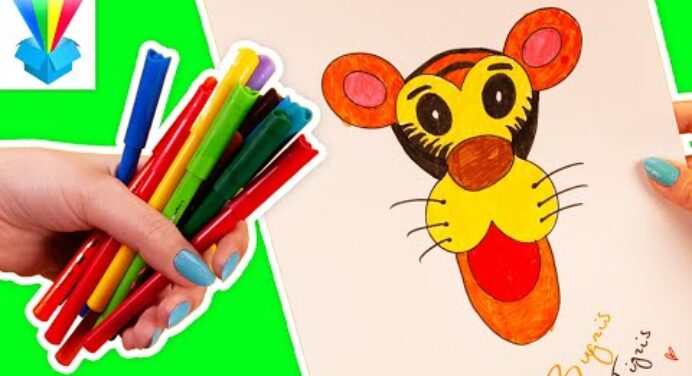 Kicsomi - ⭐Mimi⭐: 🎁 Bugris tigris 🐻😜 DIY rajzolás