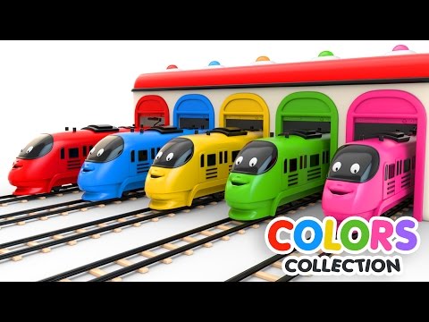 Colors for Children to Learn with Toy Trains – Colors Videos Collection