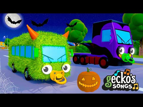 The Halloween Song with Baby Truck | Nursery Rhymes & Kids Halloween Songs | Gecko’s Garage