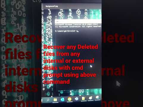 Quick system Hacks| Recover deleted files from any disk using CMD prompt|Deleted file recovery in PC