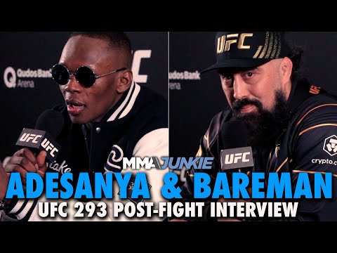 Israel Adesanya Passes Post-Loss Press Conference to Coach Eugene Bareman | UFC 293