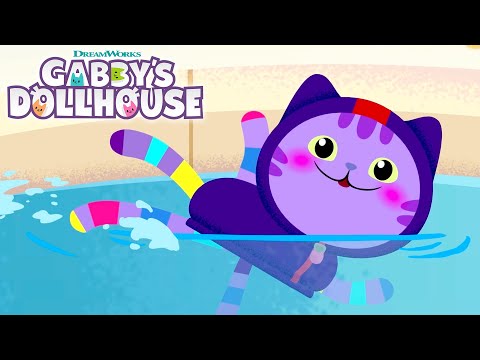 DJ CatNip Learns to Swim & Conquers His Fear | GABBY’S DOLLHOUSE (EXCLUSIVE SHORTS) | NETFLIX