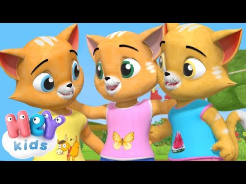 A három kis cica – Gyerekdalok és mondókák | HeyKids Magyarul