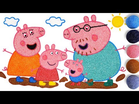 Peppa Pig | Peppa Pig Family Belajar Menggambar Mewarnai untuk keluarga