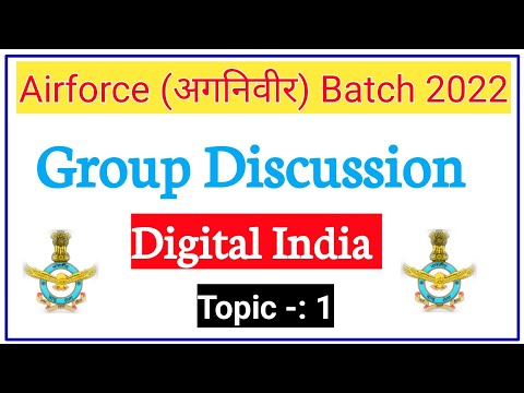 Airforce अगनिवीर भर्ती Group Discussion | Digital India Topic Airforce Group Discussion | At2 Test