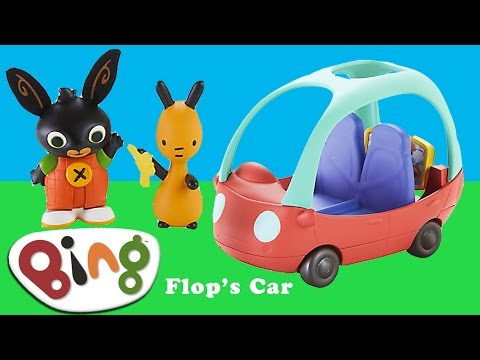 I am playing with Bing Bunny Cbeebies Flop’s Car Toy