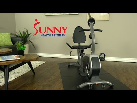 Sunny Health & Fitness SF-RB4616 Easy Adjustable Seat Recumbent Bike