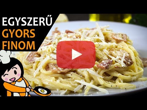 Carbonara spagetti - Recept Videók