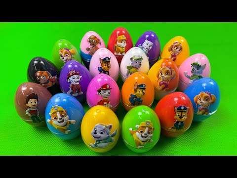 Looking For Paw Patrol Eggs With Slime Coloring: Ryder, Chase, Marshall,...Satisfying ASMR Video