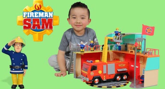 Fireman Sam Fire Station Jupiter Fire Truck Engine Ckn Toys