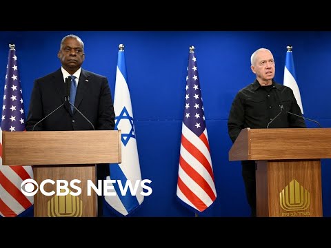 Watch: U.S. Defense Secretary Austin, Israeli defense minister hold joint news conference