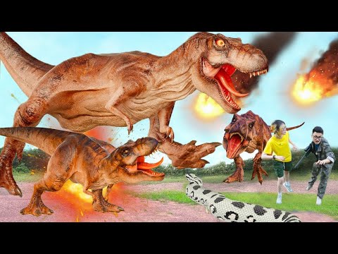 New Hollywood Movie (2023) Dinosaur  Chase | T-rex Vs Anaconda | Jurassic Park | Dinosaur | Ms.Sandy
