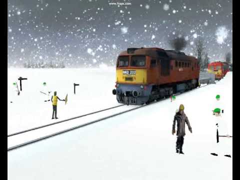 A hóban rekedt vonatok kimentése