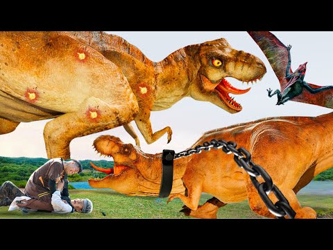 New Hollywood Movie (2024) Dinosaur Attack | T-rex Chase 5 | Jurassic Park 4 | Dinosaur | Ms.Sandy