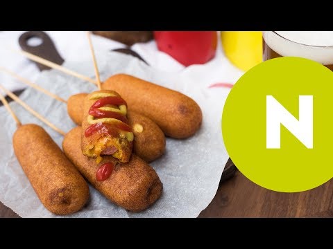 20 perces sajtos corn dog recept | Nosalty