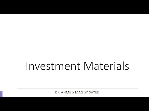 Investment Materials (Dental Biomaterials)