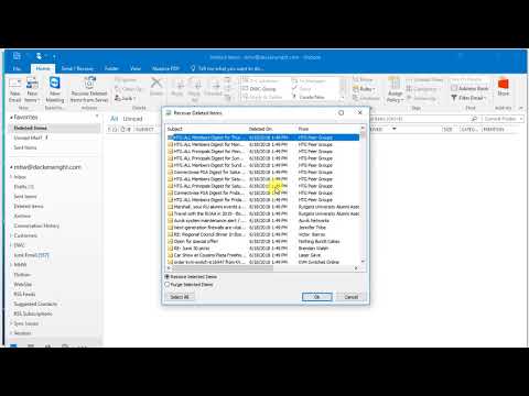 Outlook 2016 Deleted File Recovery - Tutorial